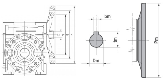 Размеры фланца PAM 063