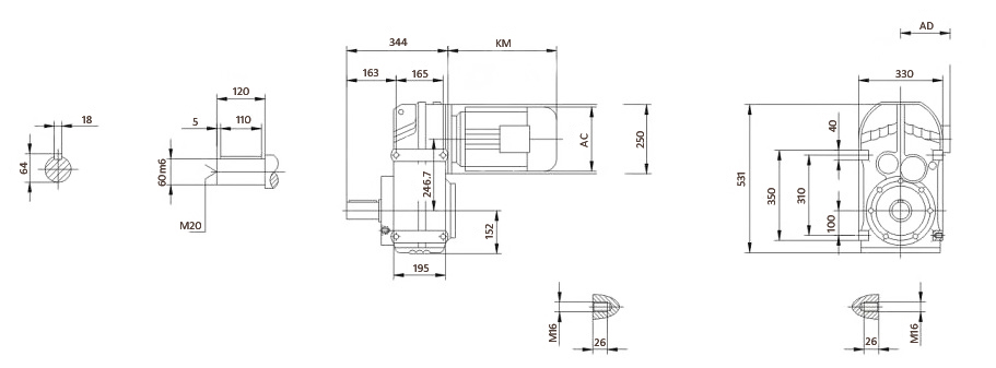 Чертеж корпуса FA87