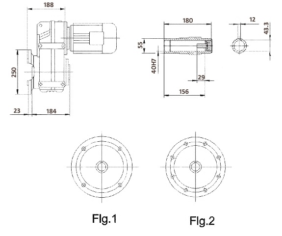 Размеры полого вала FA67