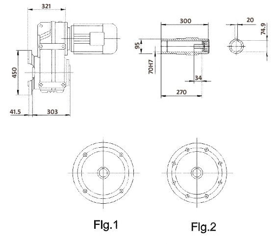 Размеры полого вала FA97