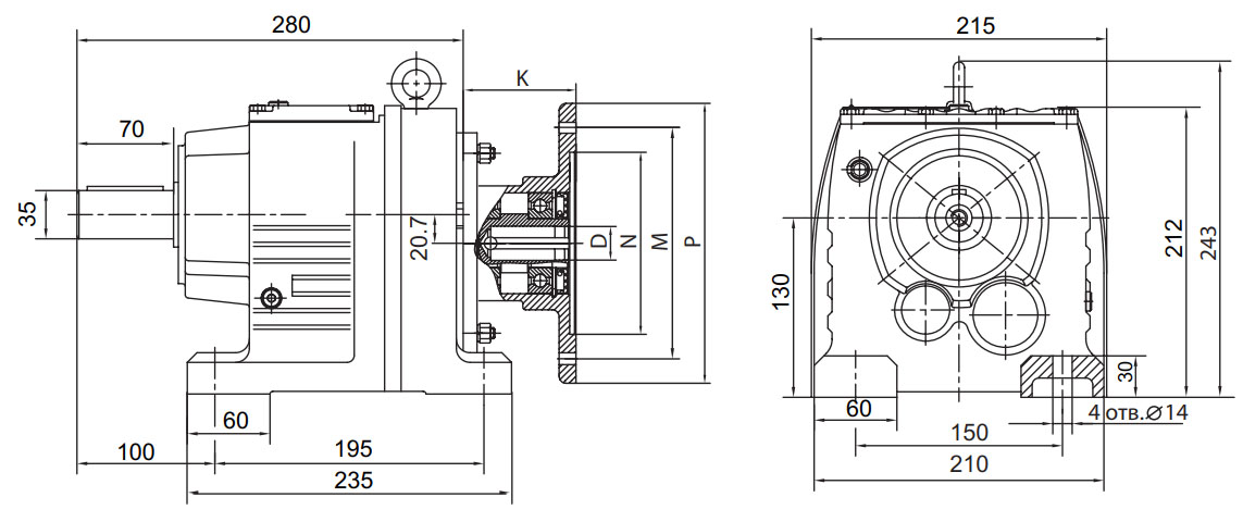 Чертеж корпуса R67
