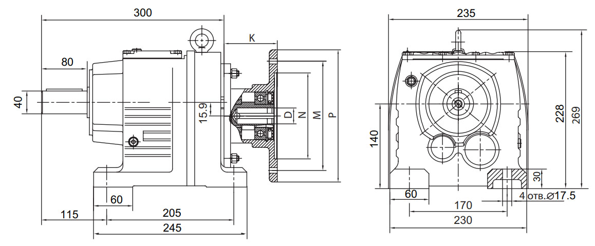 Чертеж корпуса R77