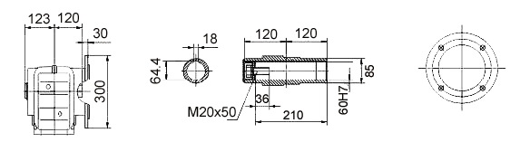 Размеры полого вала KA87